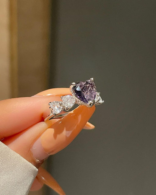 Purple Frozen Heart Ring 2.0