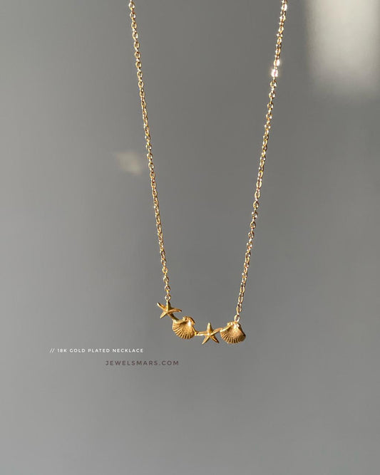 Ocean Lover Necklace [18k gold plated]
