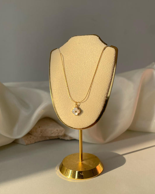Minimal Clover Necklace [18k gold plated]