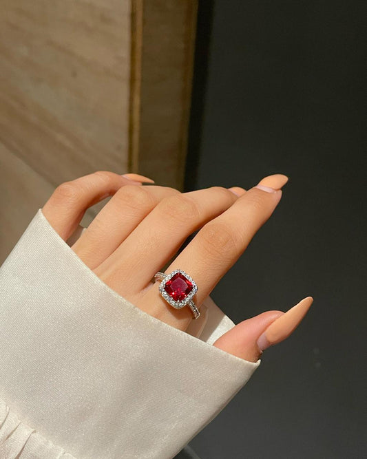 Charlotte Promise Ring - red
