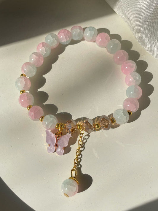 Soft Butterfly Bracelet- blue pink