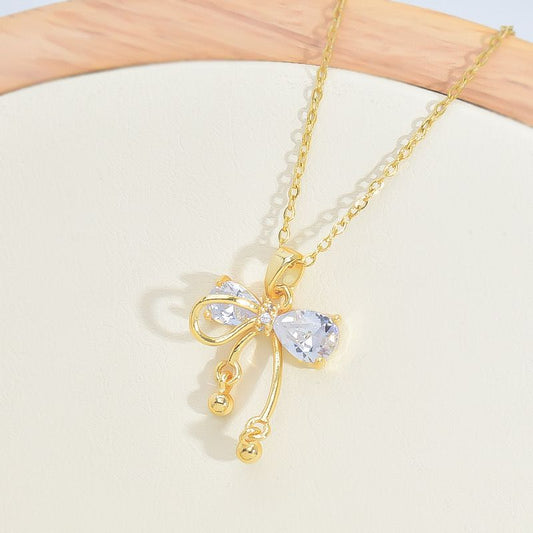 Bow Droplets Necklace