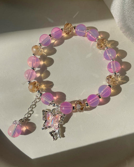 Dual Butterfly Bracelet- purple