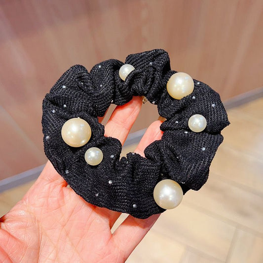 Pearly perfect hair scrunchies