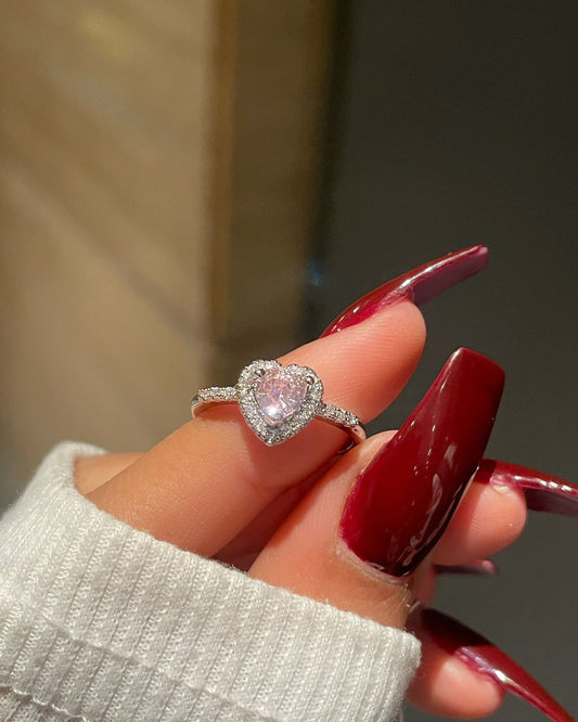 Mini Valentina Heart Ring-pink