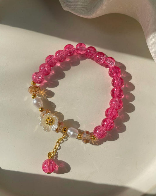 Dreamland Floral Bracelet- Pinky pink
