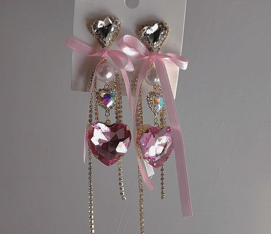 Pinky Party Struck Earrings