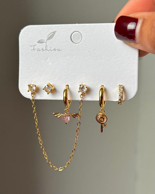 Cute Candy Piercing Earrings Combo