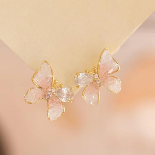 Delulu Butterfly Earrings- pink