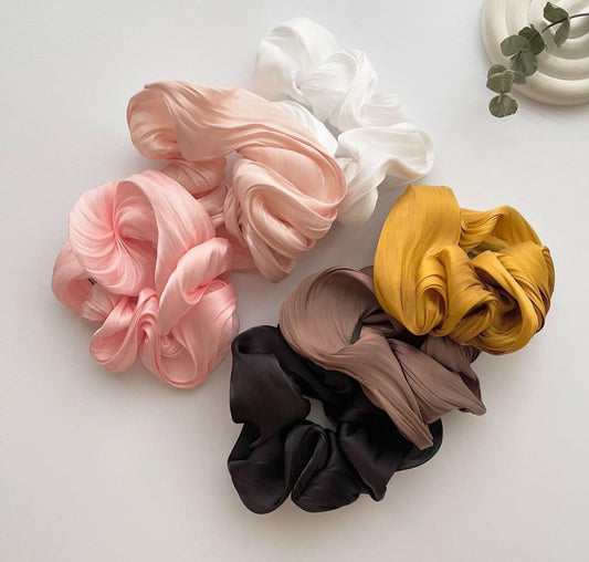 Wavy Hair Scrunchies- earthy tones