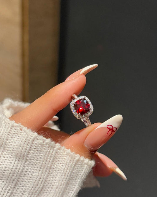 Red Love Solitaire Ring