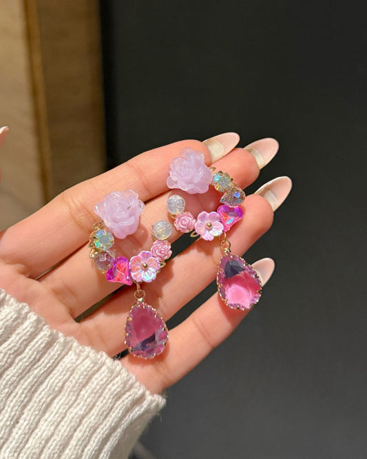 In my Dreamland Earrings- purple