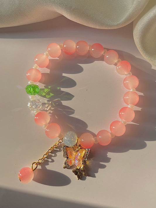 Peach Please Butterfly Bracelet