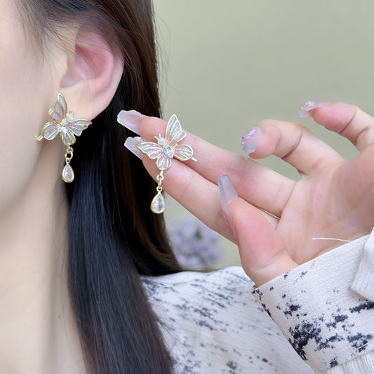 Stacy Butterfly Drop Earrings