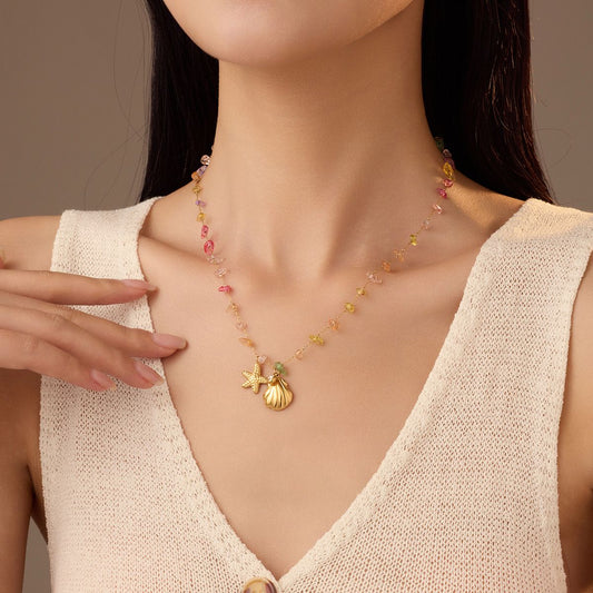 Twirl of Coral Necklace