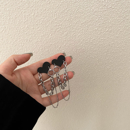 Dark Heart Dangle Earrings