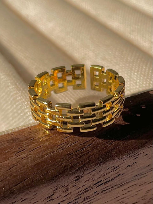 Golden Glitch Ring