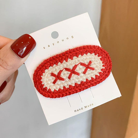 Red Whisper Crochet Hair Clip