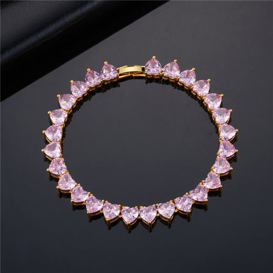 Bold Heart Pink Bracelet