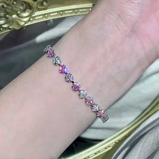 Amethyst Halo Bracelet