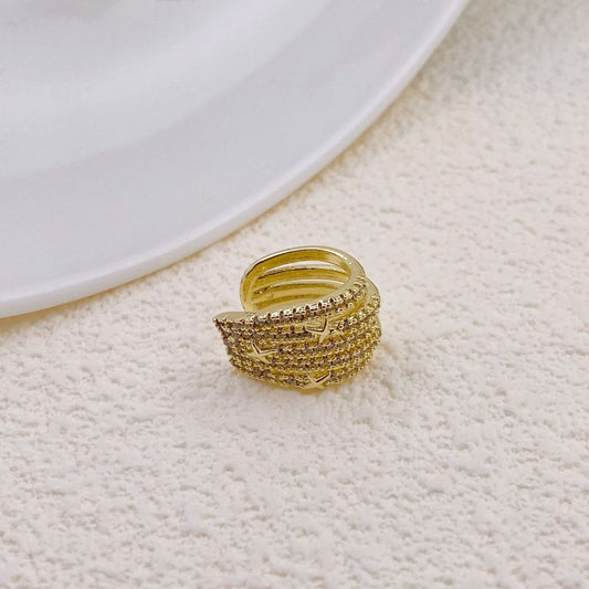 Golden layers Ear-cuff (single piece)