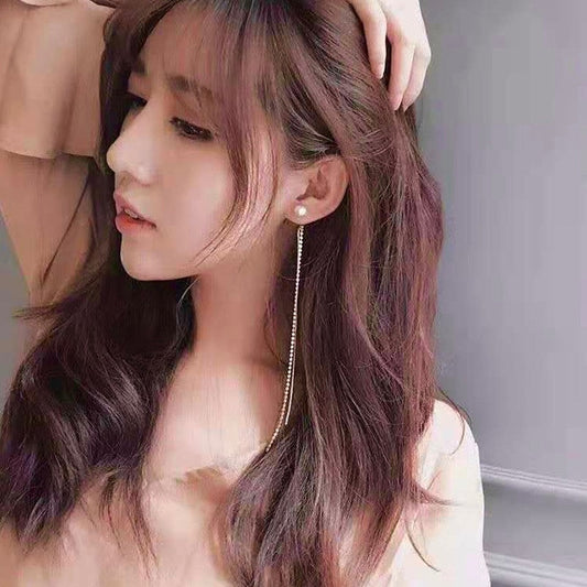 Statement Pearl Tassel Earrings