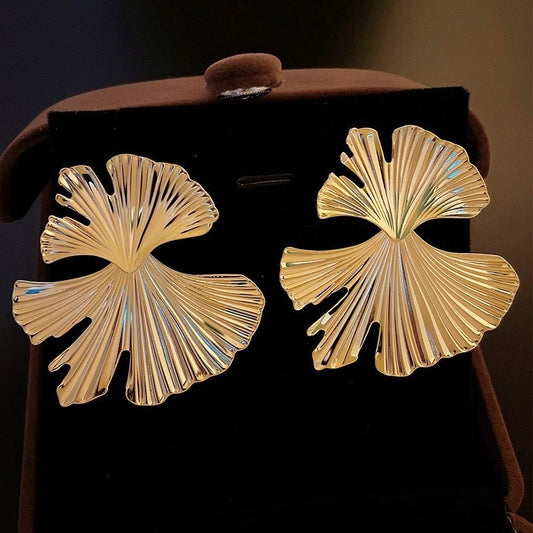 Golden Crinkle Earrings