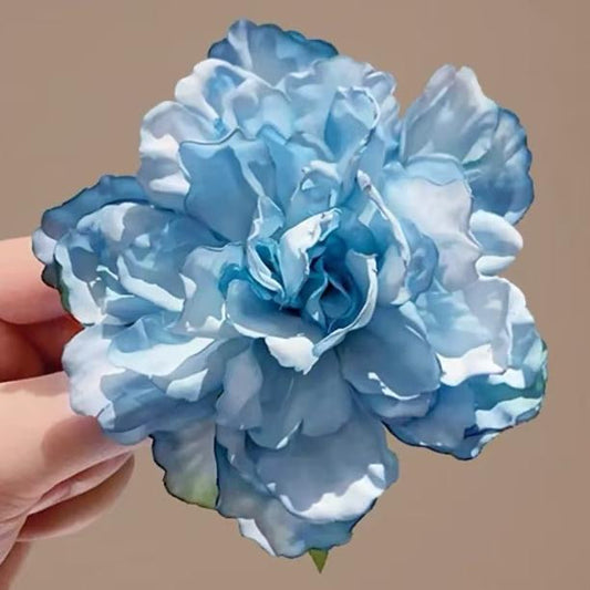Romantic Rose Blue Hair Clip