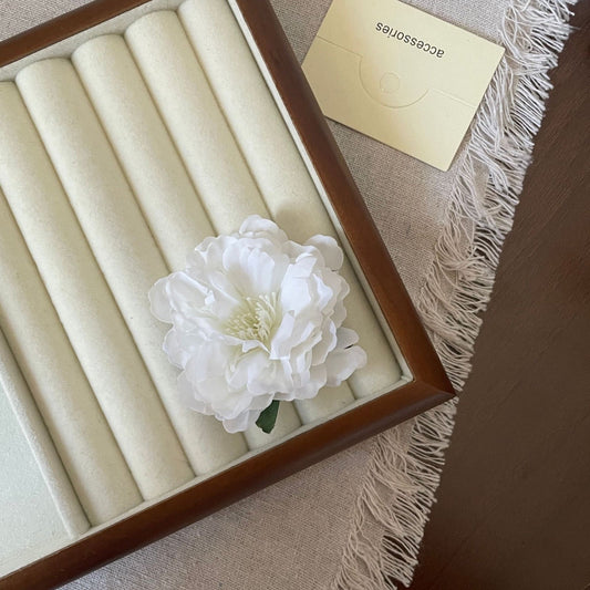 Timeless Ivory Rose Hair Clip