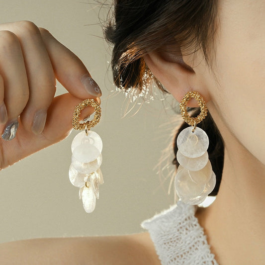 Champagne scales Earrings