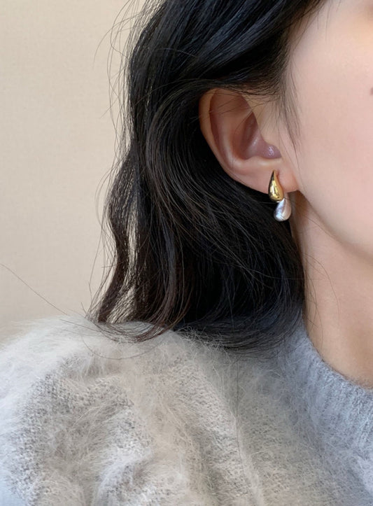 Mixology Metal Teardrop Earrings