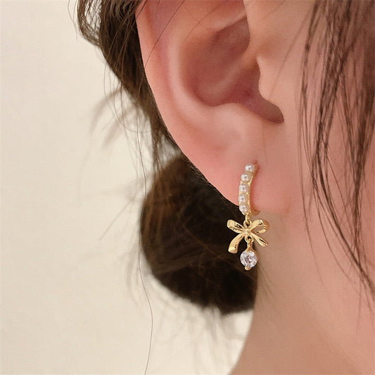 Heartbeat n Bow Mismatched Earrings