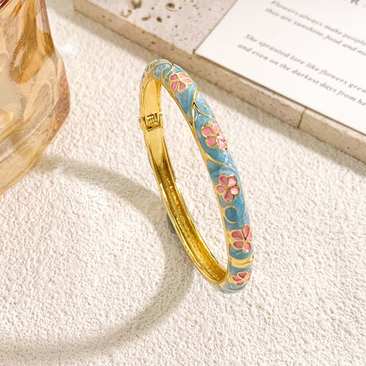 Dream of Blue Enamel Bangle