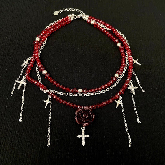 Beauty n the Baddie! Rose Necklace