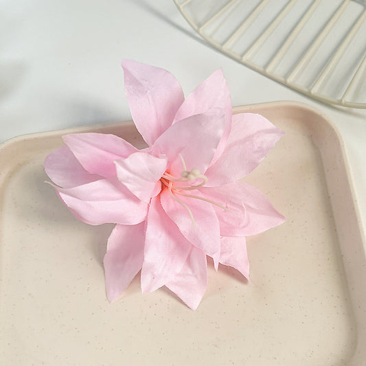 Pastel Pink Peony Hair Clip