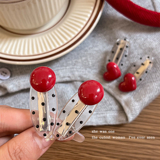 Spot on! Polka Dot Hair Clips