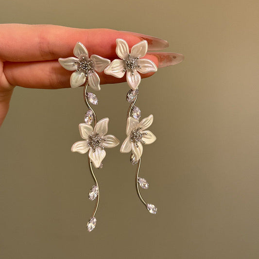 Delicate Daisy Drop Earrings