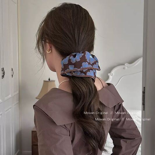 Periwinkle Printed Scrunchie