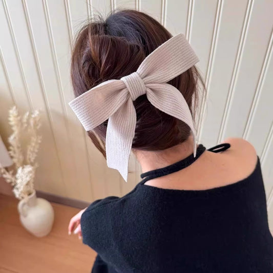 Pastel-snuggle Knitted Hair Bow