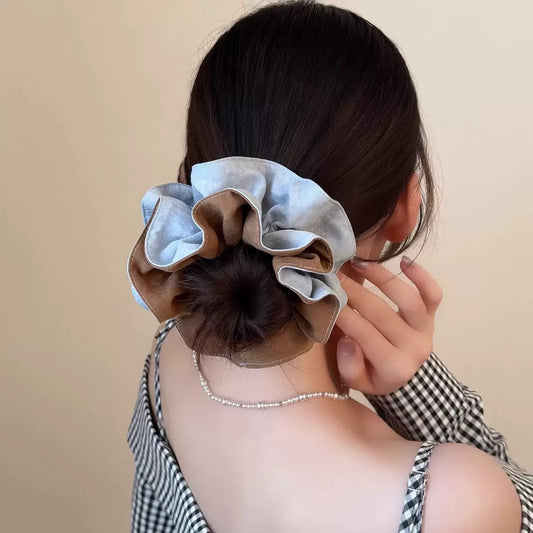 Soft Sky Contrasting Scrunchie