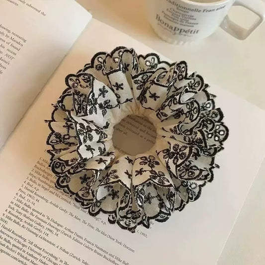 Old-soul Vintage Embroidered Scrunchie