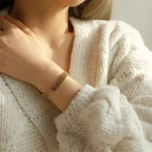 Gold-mood Mesh Bracelet