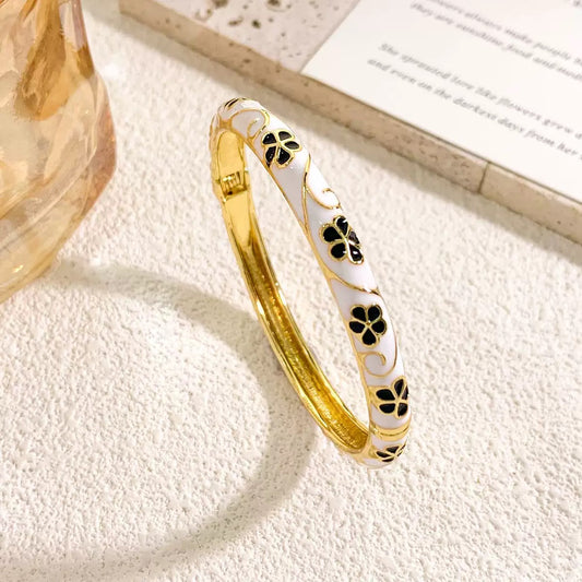 Vintage Florets Enamel Bangle
