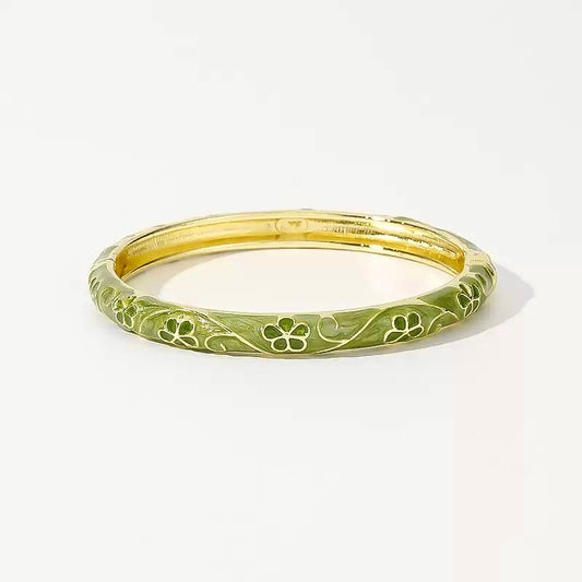Grace of Green Enamel Bangle