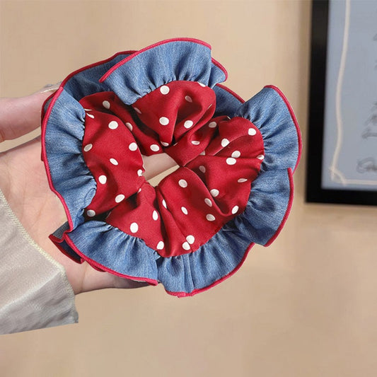 Red Drama Ruffle Scrunchie