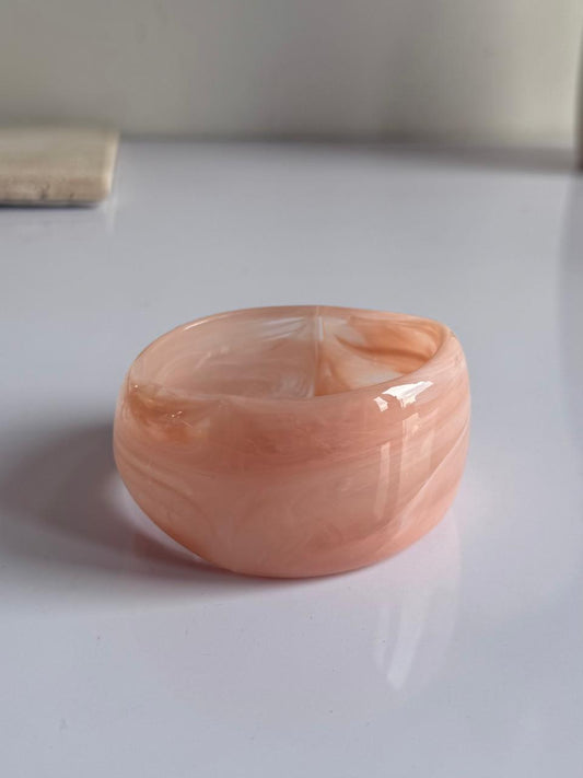 Pink Swirls Chunky Acrylic Bangle