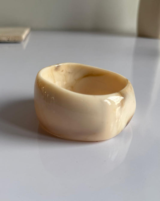 Nude Marbled Acrylic Bangle