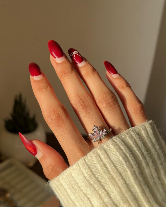 Blush-leaf Whisper Ring