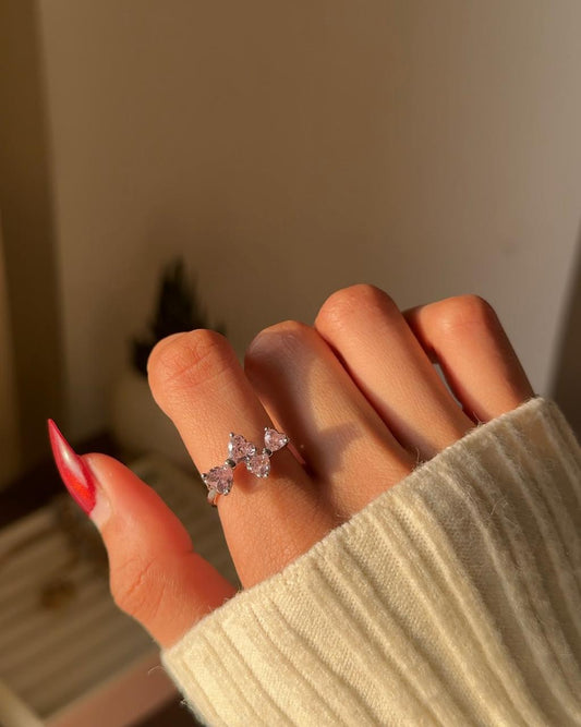 Twining Bows Pink Ring