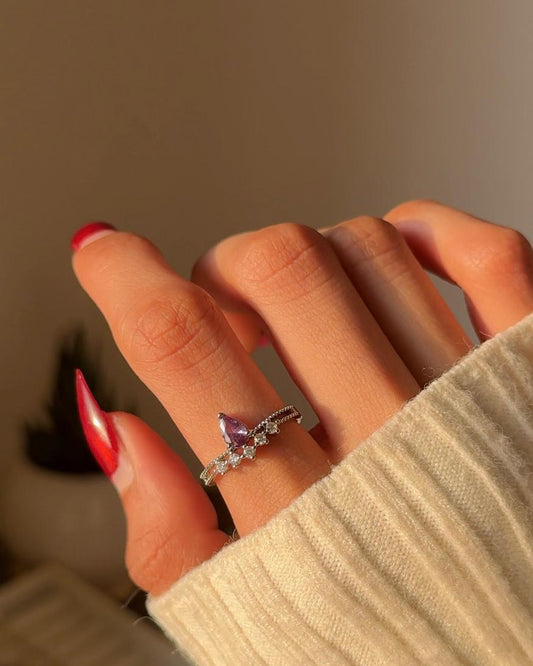 Princess Tiara Teardrop Ring